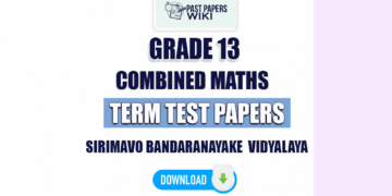 Sirimavo Bandaranayake Vidyalaya Grade 13 Combined Maths Term Test Papers