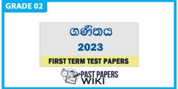 Maths 1st Term Test paper 2023 - Grade 02