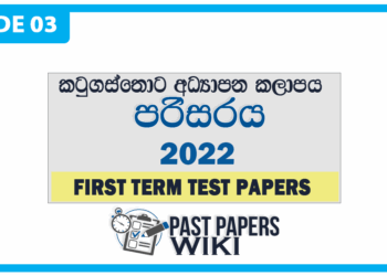 Grade 03 Environment First Term Test Paper 2022 | Katugastota Education Zone