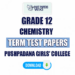 Pushpadana Girls' College Grade 12 Chemistry Term Test Papers