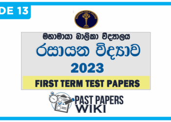 Mahamaya Girl's College Chemistry 1st Term Test paper 2023 - Grade 13