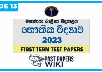 Mahamaya Girl's College Physics 1st Term Test paper 2023 - Grade 13