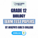 St Joseph’s Girl’s College Grade 12 Biology Term Test Papers