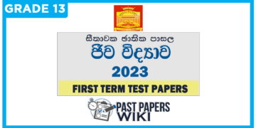 Seethawaka National College Biology 1st Term Test paper 2023 - Grade 13