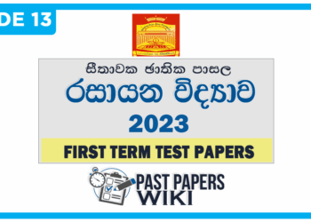 Seethawaka National College Chemistry 1st Term Test paper 2023 - Grade 13