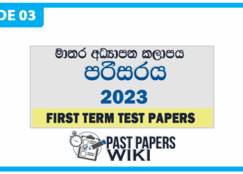 Grade 03 Environment First Term Test Paper 2023 Matara Education Zone