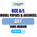 2023 A/L Art Model Papers with Answers | Tamil Medium