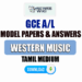 2023 A/L Western Music Model Papers with Answers | Tamil Medium