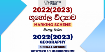 2022(2023) O/L Geography Marking Scheme | Sinhala Medium