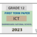 Grade 12 ICT 1st Term Test Paper 2023 English Medium - Dhammissara National School