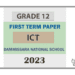 Grade 12 ICT 1st Term Test Paper 2023 English Medium - Dhammissara National School