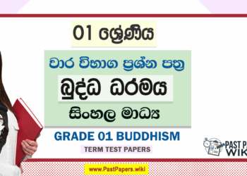 Grade 01 Buddhism Term Test Papers | Sinhala Medium