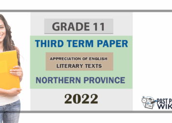 Grade 11 Appreciation of English Literary Texts 3rd Term Test Paper 2022 - Northern Province