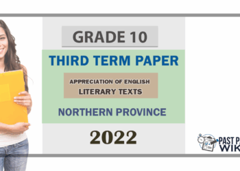 Grade 10 Appreciation of English Literary Texts 3rd Term Test Paper 2022 - Northern Province