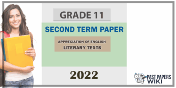 Grade 11 Appreciation of English Literary Texts 2nd Term Test Paper 2022