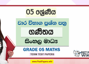 Grade 05 Maths Term Test Papers | Sinhala Medium