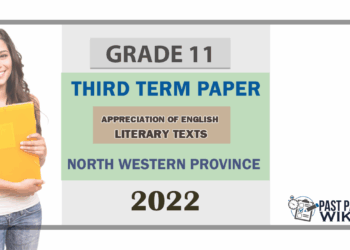 Grade 11 Appreciation of English Literary Texts 3rd Term Test Paper 2022 - North Western Province