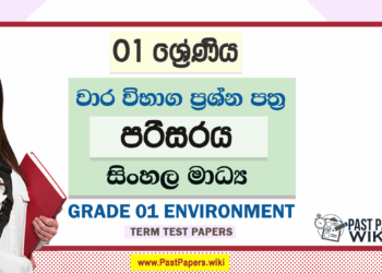 Grade 01 Environment Term Test Papers | Sinhala Medium