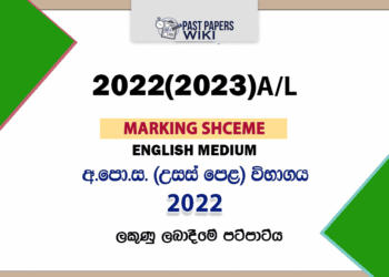 2022(2023) A/L Marking Schemes | English Medium – PastPapers.WIKI