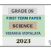Grade 09 Science 1st Term Test Paper 2023 English Medium - Visakha Vidyalaya