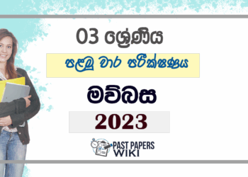 Grade 03 Sinhala First Term Test Paper 2023 | Central Province