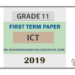 Grade 11 ICT 1st Term Test Paper 2019 English Medium - Sri Jayawardhanapura Education Zone
