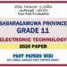 2020 Sabaragamuwa Province Grade 11 Electronic Technology 3rd Term Test Paper