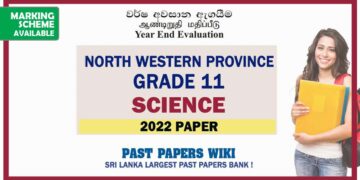 2022 North Western Province Grade 11 Science 3rd Term Test Paper - English Medium