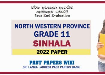 2022 North Western Province Province Grade 11 Sinhala 3rd Term Test Paper