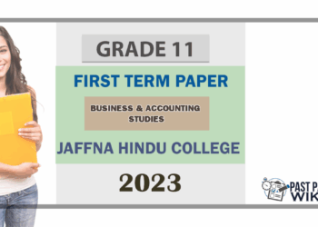 2023 Grade 11 Accounting 1st Term Test Paper Tamil Medium