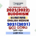 2021(2022) OL Buddhism Marking Scheme English Medium