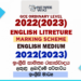 2022(2023) O/L Appreciation of English Literary Text Marking Scheme