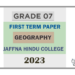 2023 Grade 07 Geography 1st Term Test Paper Tamil Medium