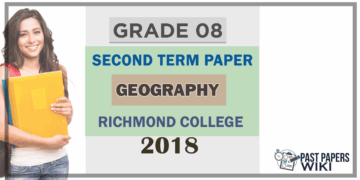 Grade 08 Geography 2nd Term Test Paper 2018 English Medium