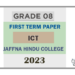 2023 Grade 08 ICT 1st Term Test Paper | English Medium