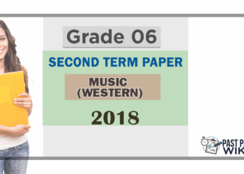 Grade 06 Western Music 2nd Term Test Paper 2018 | English Medium