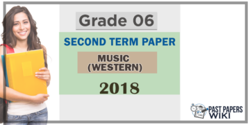 Grade 06 Western Music 2nd Term Test Paper 2018 | English Medium