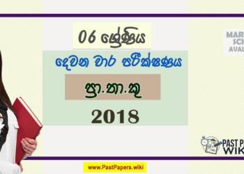 Grade 06 PTS 2nd Term Test Paper 2018