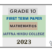 2023 Grade 10 Mathematics 1st Term Test Paper English Medium
