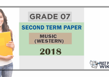 Grade 07 Western Music 2nd Term Test Paper 2018 English Medium