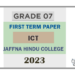 2023 Grade 07 ICT 1st Term Test Paper | Tamil Medium
