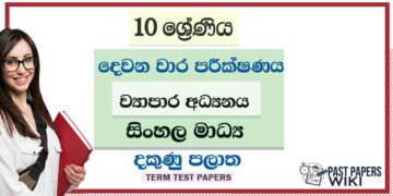 2022 Grade 10 Business Studies 2nd Term Test Paper | Sinhala Medium