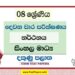 2022 Grade 08 Dancing 2nd Term Test Paper | Sinhala Medium