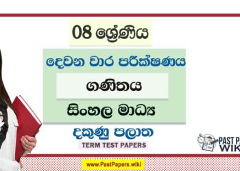 2022 Grade 08 Maths 2nd Term Test Paper | Sinhala Medium