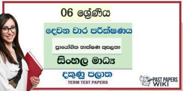 2022 Grade 06 PTS 2nd Term Test Paper | Sinhala Medium