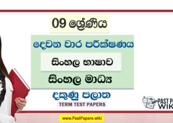 2022 Grade 09 Sinhala 2nd Term Test Paper