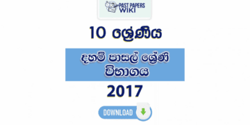 Grade 10 Daham Pasal Exam Past Paper with Answers 2017