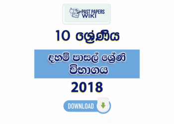 Grade 10 Daham Pasal Exam Past Paper with Answers 2018