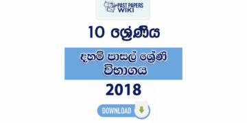 Grade 10 Daham Pasal Exam Past Paper with Answers 2018