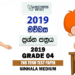 2019 Grade 04 Sinhala 2nd Term Test Paper Visakha Vidyalaya